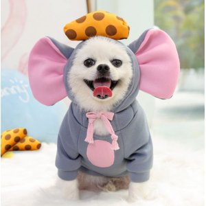 老鼠變身狗狗貓咪秋冬衛(wèi)衣抓絨衣服