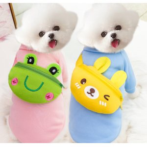 狗狗貓咪斜挎拉鏈可愛衣服