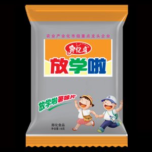 亮億點(diǎn)膨化食品放學(xué)啦薯片黃16g