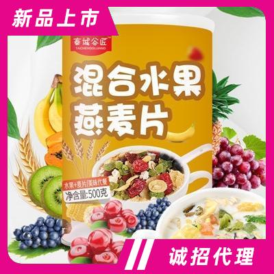 泰城谷匠混合水果燕麥片代工沖調(diào)麥片一件代發(fā)500g