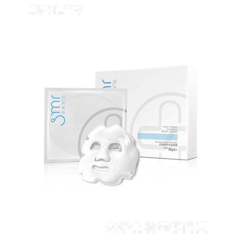 思美潤 舒緩修護水晶面膜 80gX5片 衡水油細致毛孔