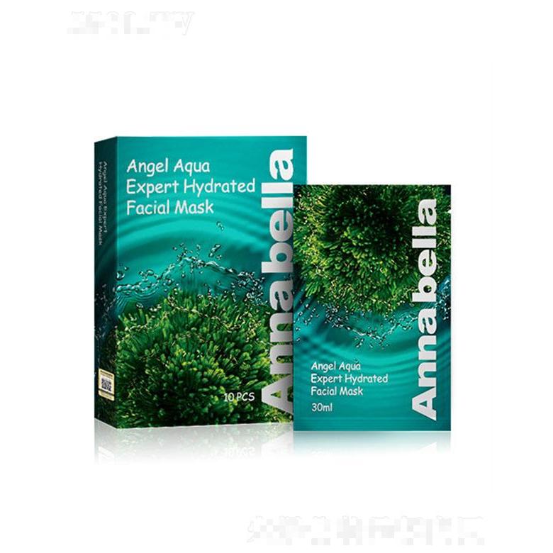 ANNABELLA綠海藻面膜 30ml*10萃取海藻活性精華清爽保濕提亮膚色