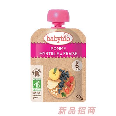 伴寶樂袋裝有機(jī)混合純果泥（蘋果藍(lán)莓草莓）