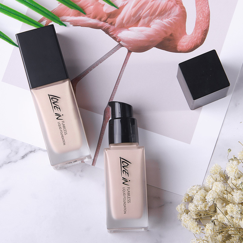 戀意lovein柔膚粉底液輕薄透氣防水防汗持久不脫妝清爽控油遮瑕液OEM代加工