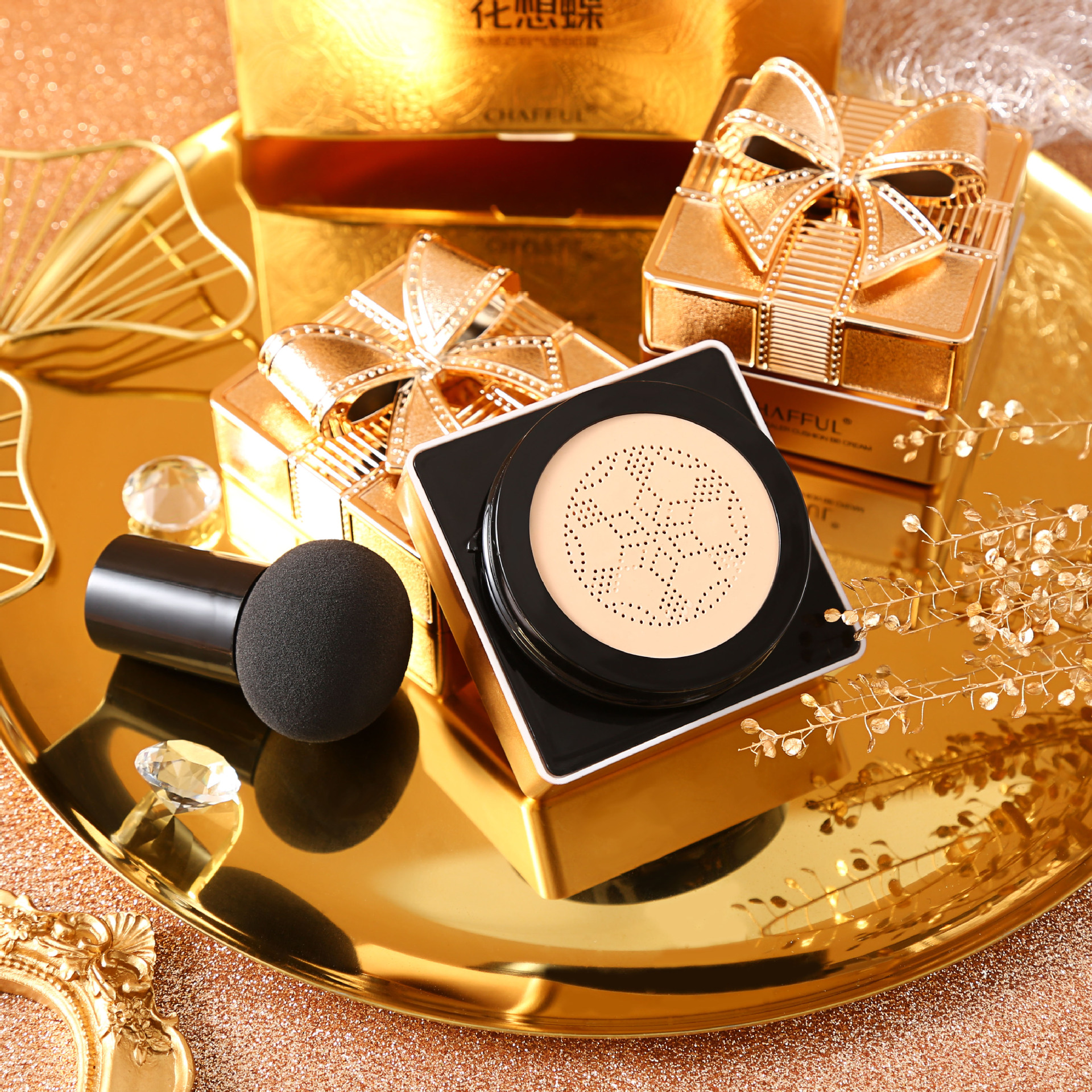 彩妝香芙兒花想蝶水感遮瑕氣墊BB霜補(bǔ)水懶人霜男女素顏霜保濕代發(fā)OEM代加工