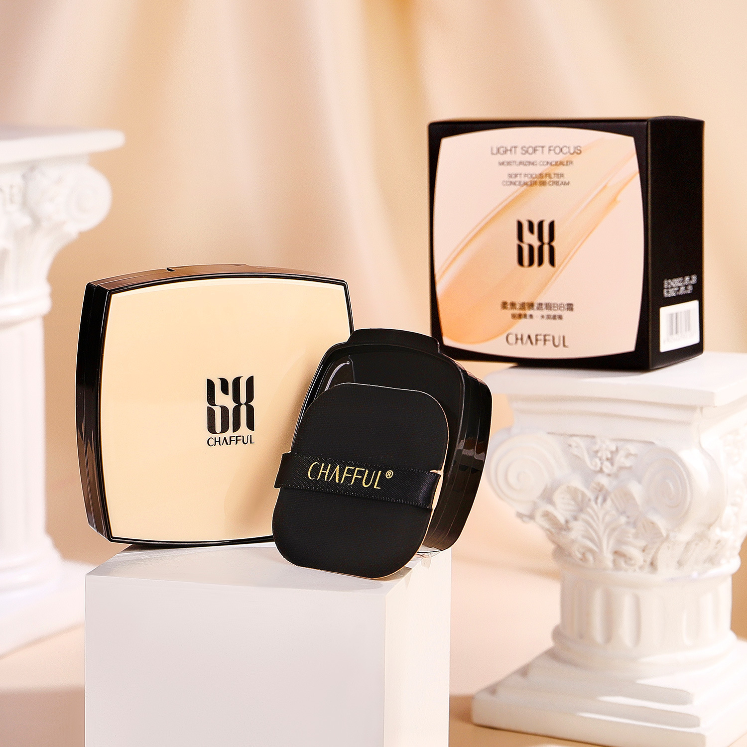 香芙兒柔焦濾鏡遮瑕BB霜?dú)鈮|BB霜滋潤保濕補(bǔ)水自然遮瑕粉底液直播OEM代加工