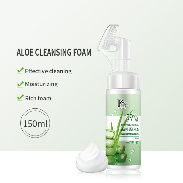 面部深層清潔毛孔黑頭卸妝按摩泡沫蘆薈洗面奶O(píng)EM代工廠