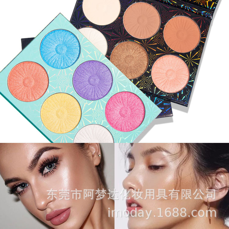 6色小雛菊高光修容粉餅眼影盤 彩妝奢華優(yōu)質品OEM代加工