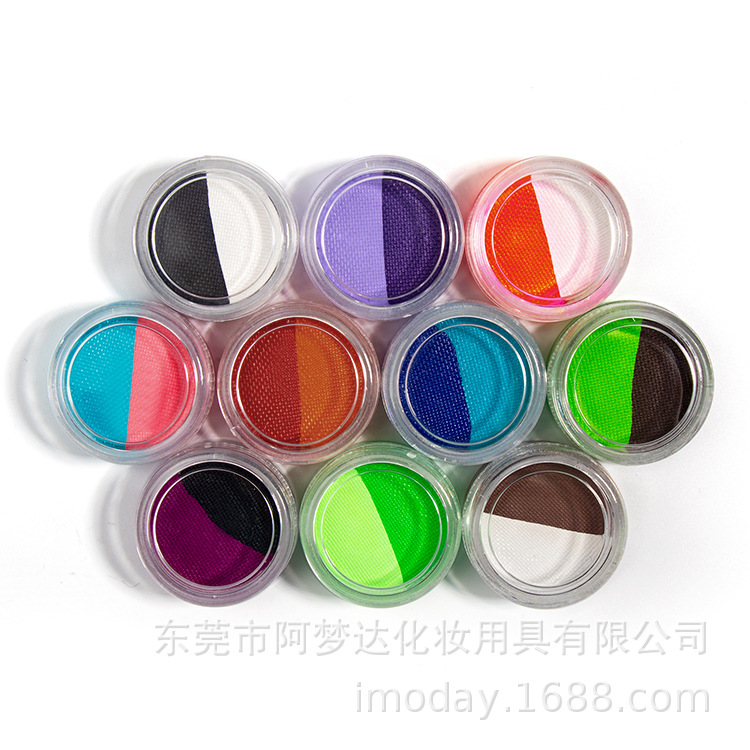 跨境彩妝 花洛莉亞雙拼水性眼線膏圣誕節(jié)臉部鬼臉啞光OEM代加工