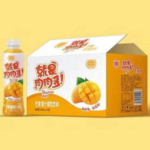 優(yōu)貝源就是肉肉多芒果果汁果粒飲料500mlx15